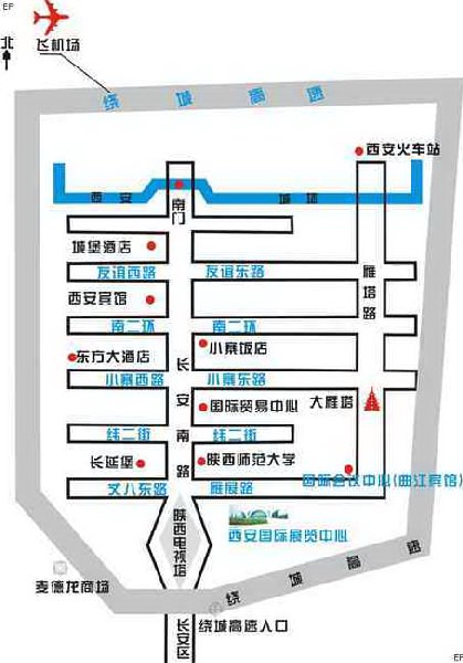 西安曲江國(guó)際會(huì)展中心交通圖