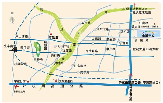 寧波國際會議展覽中心交通圖